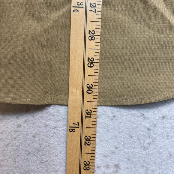 DSCP Uniform Shirt Mens 15.5 Tan Long Sleeve Military Perfect Fit Button Up - Picture 9 of 10